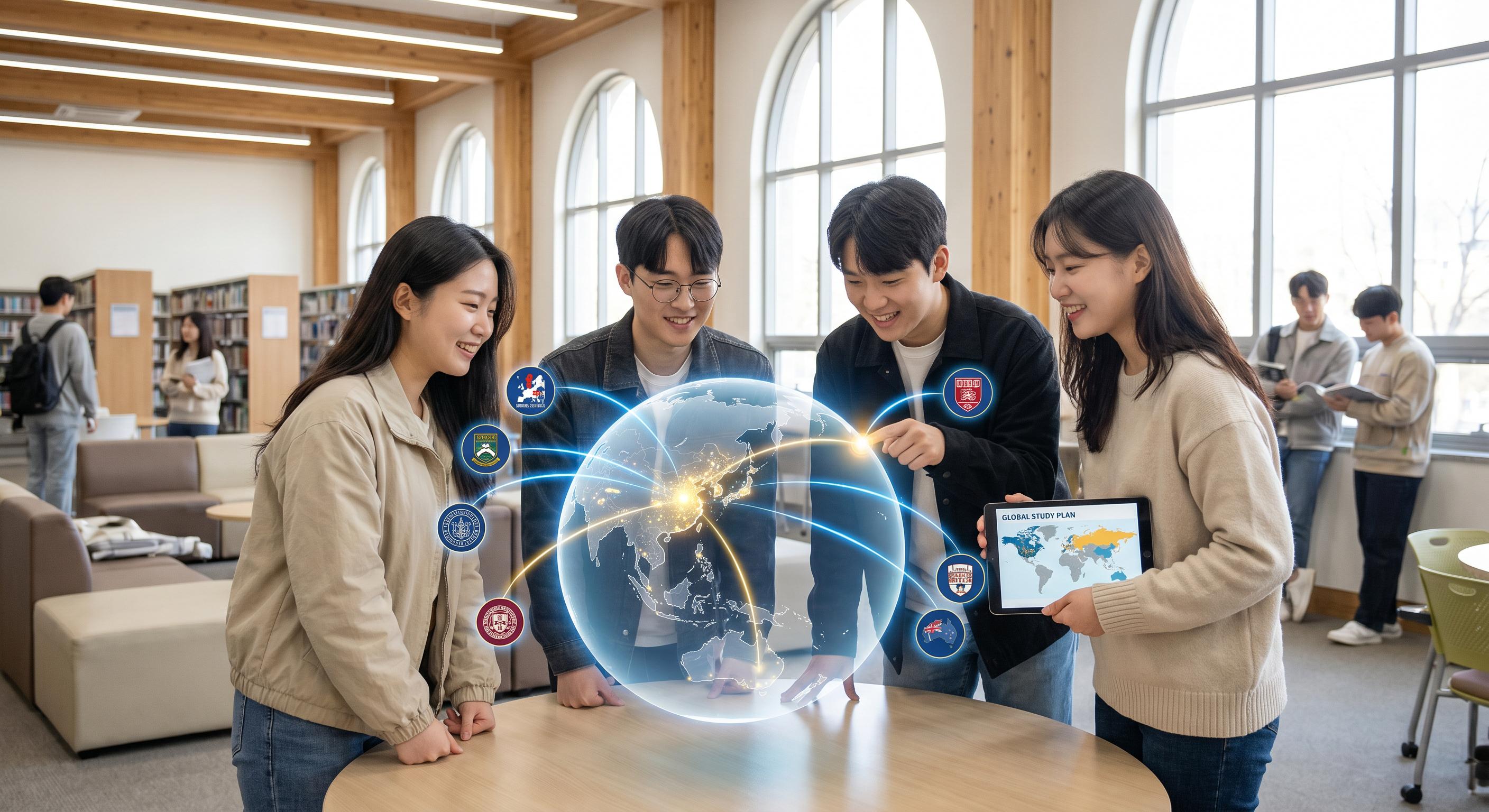 A student aligning international exam results with overseas intakes.